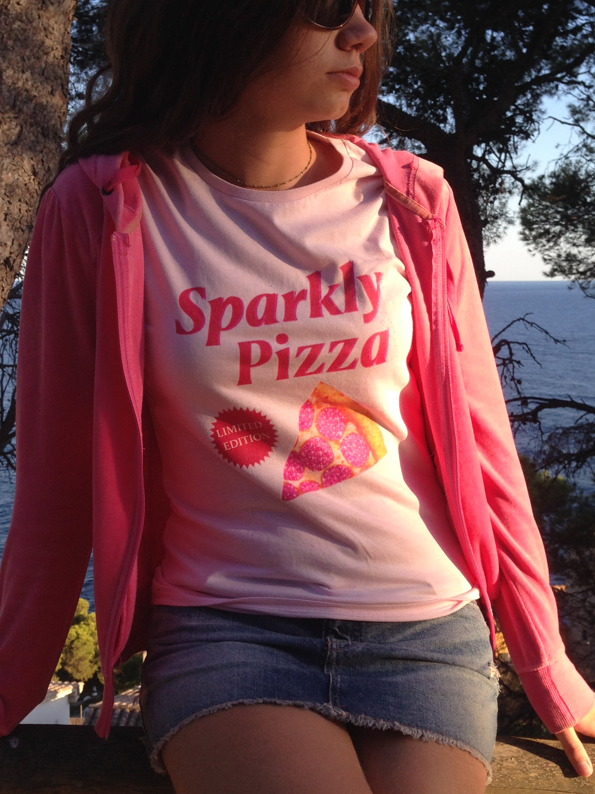 Sparkly Pizza tee
